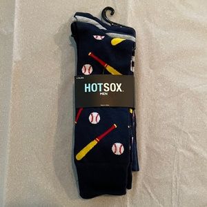 HOTSOX Baseball Design Men's Crew Socks 3-pack